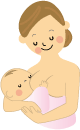 赤ちゃんとママ 授乳中